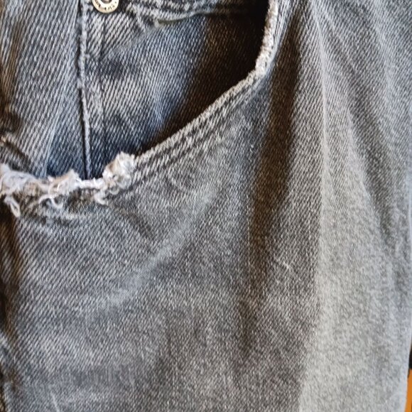 30x31 Vintage Black Fade Rocker Jeans Wrangler 1990's Straight MADE IN USA - Picture 6 of 8